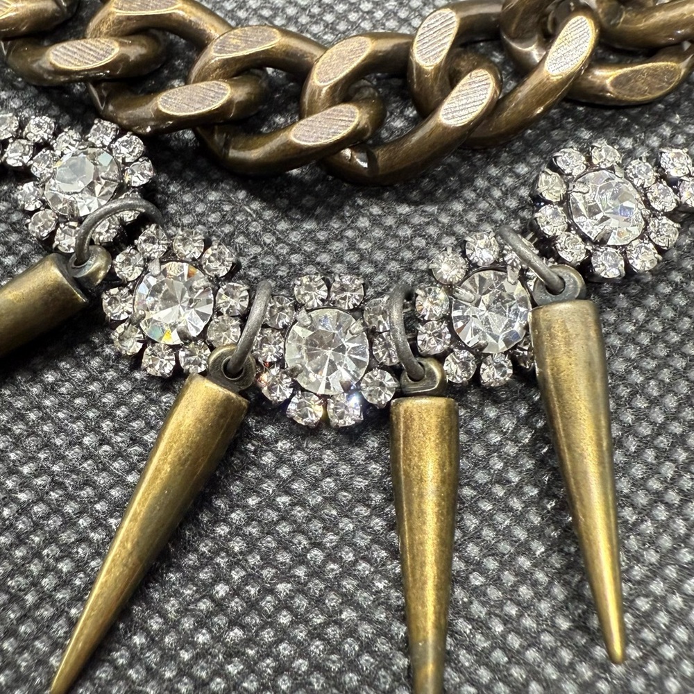 Fenton Gold and Silver Spike Necklace - Picture 2 of 5